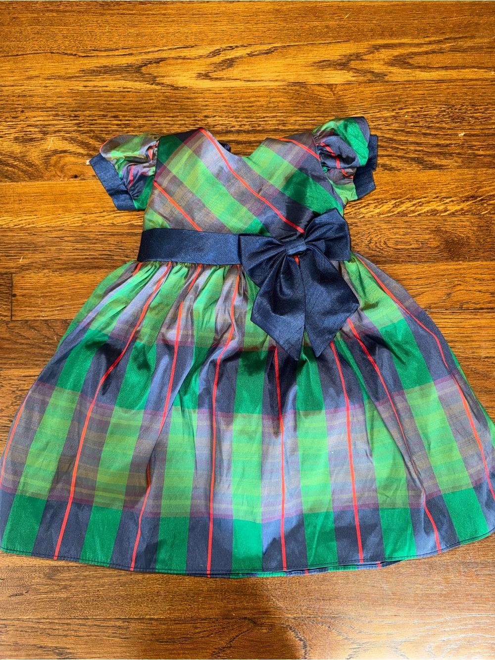 Swea pea & lilli green plaid holiday dress
